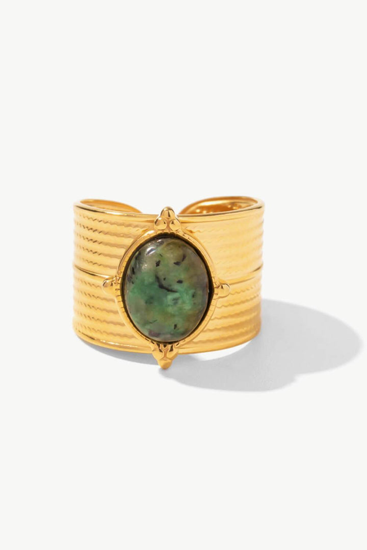 18K Gold-Plated Wide Open Ring - Trendha