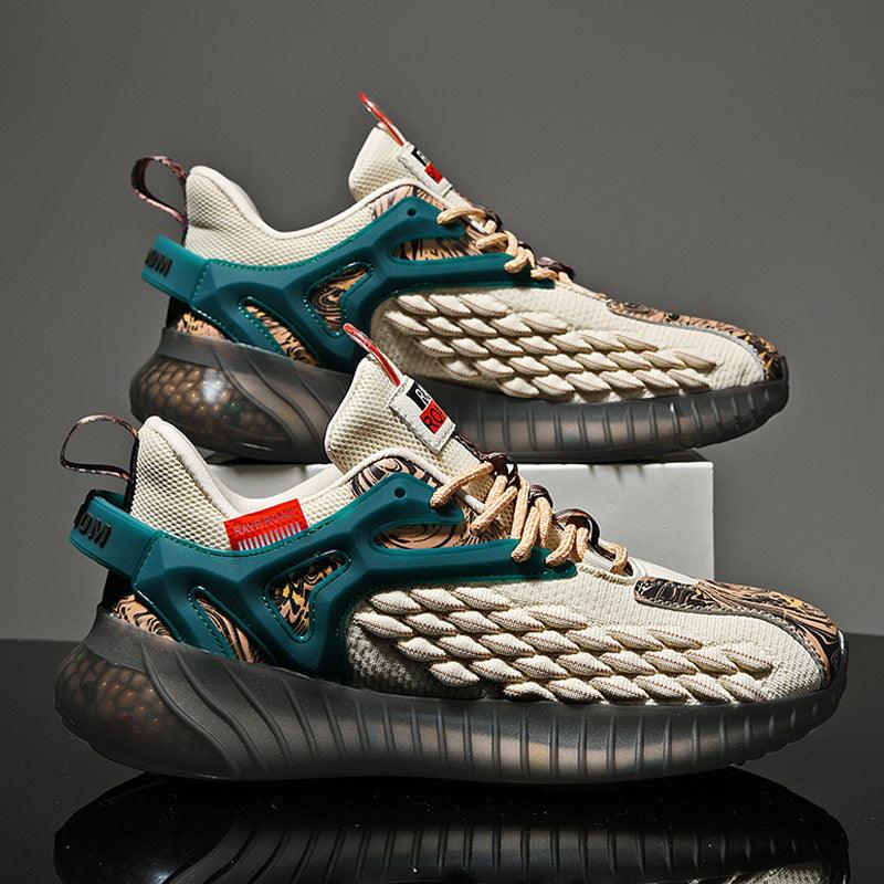 New Style Men's Shoes Fish Scale Net Coconut Shoes - Trendha