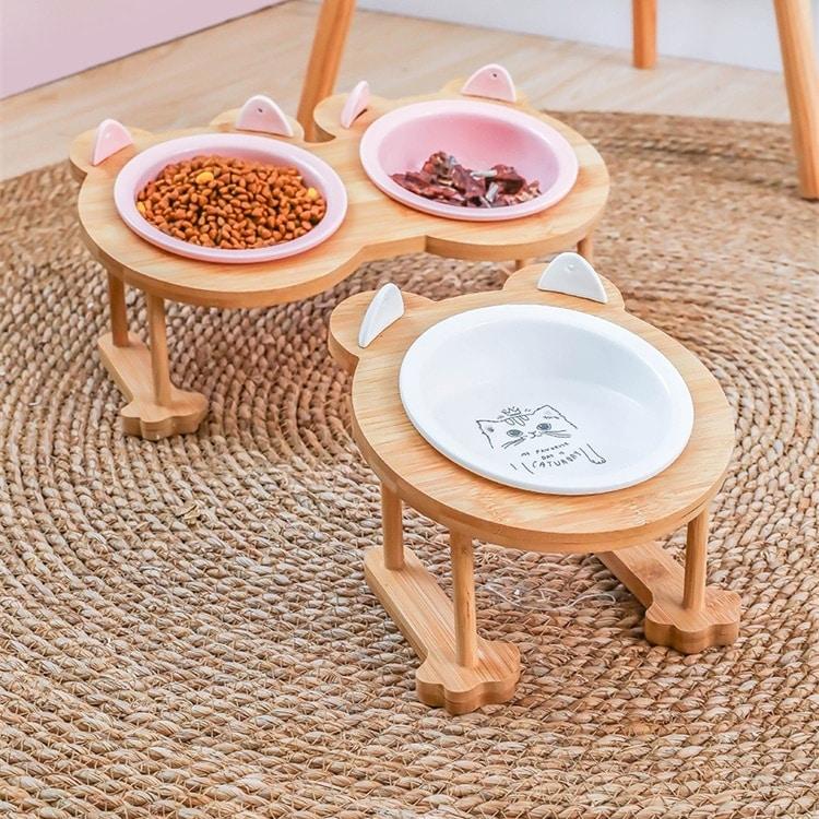 Ceramic Pet Bowl with Tilted Base - Trendha