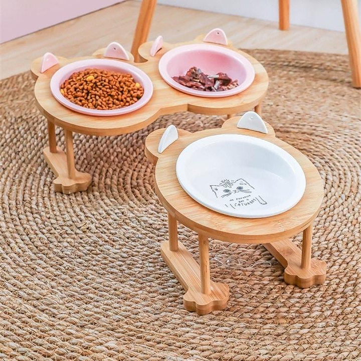 Ceramic Pet Bowl with Tilted Base - Trendha