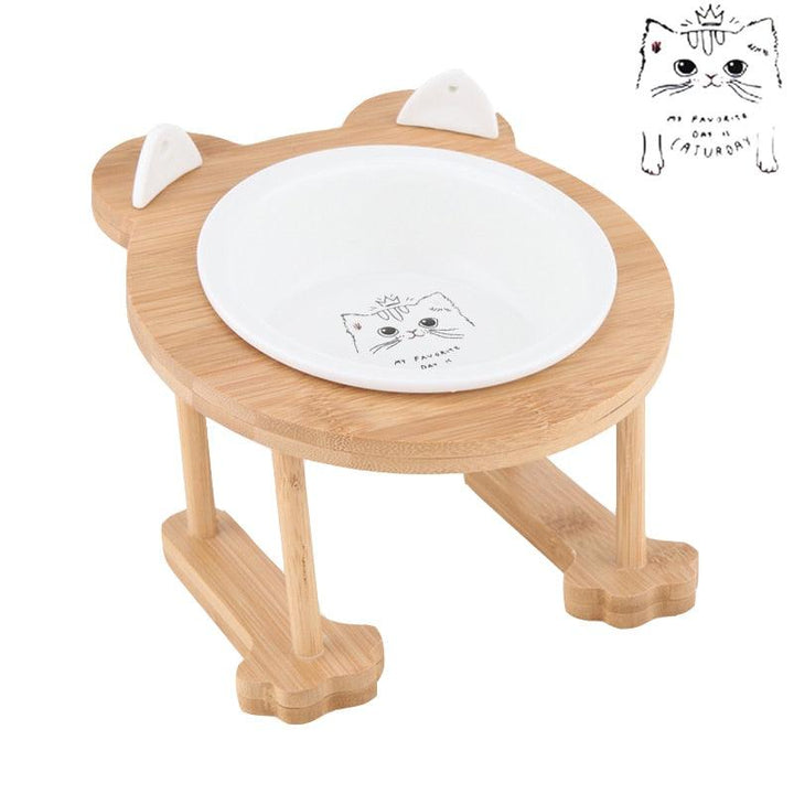 Ceramic Pet Bowl with Tilted Base - Trendha