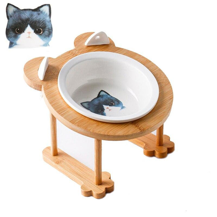 Ceramic Pet Bowl with Tilted Base - Trendha