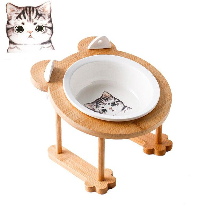 Ceramic Pet Bowl with Tilted Base - Trendha