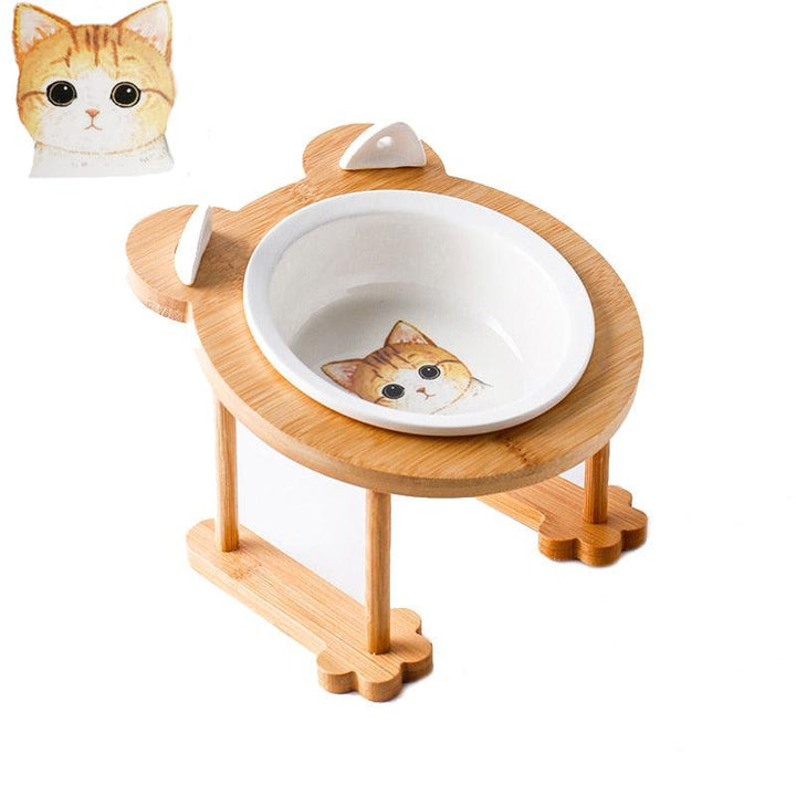 Ceramic Pet Bowl with Tilted Base - Trendha
