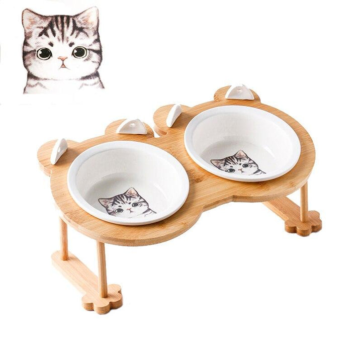 Ceramic Pet Bowl with Tilted Base - Trendha