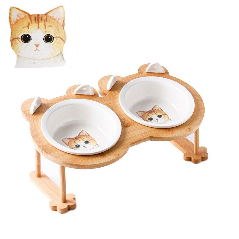 Ceramic Pet Bowl with Tilted Base - Trendha