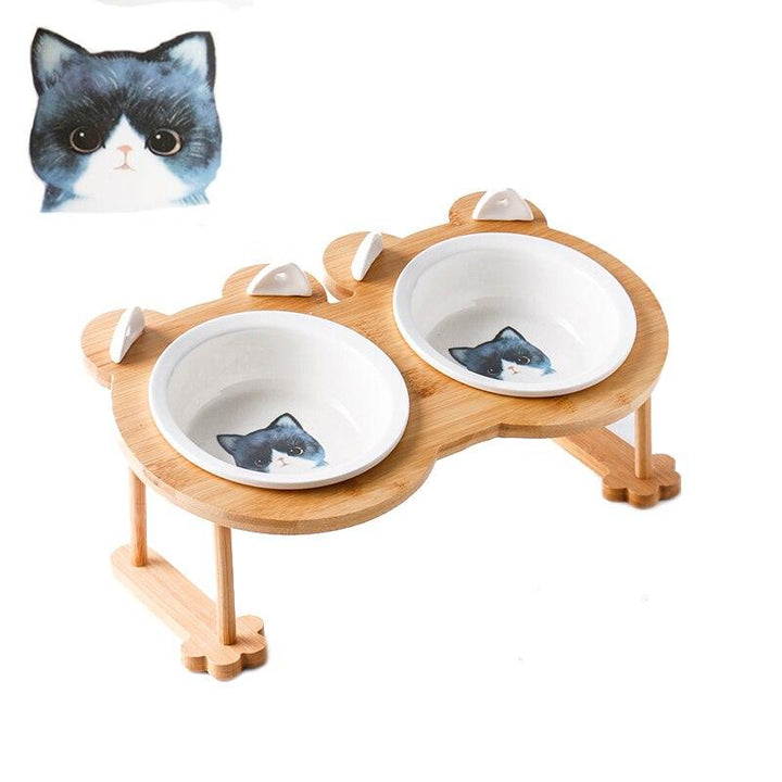 Ceramic Pet Bowl with Tilted Base - Trendha