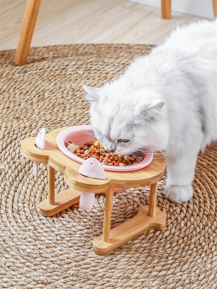 Ceramic Pet Bowl with Tilted Base - Trendha