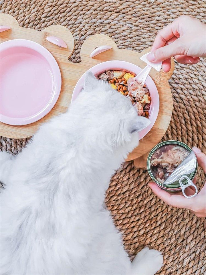 Ceramic Pet Bowl with Tilted Base - Trendha