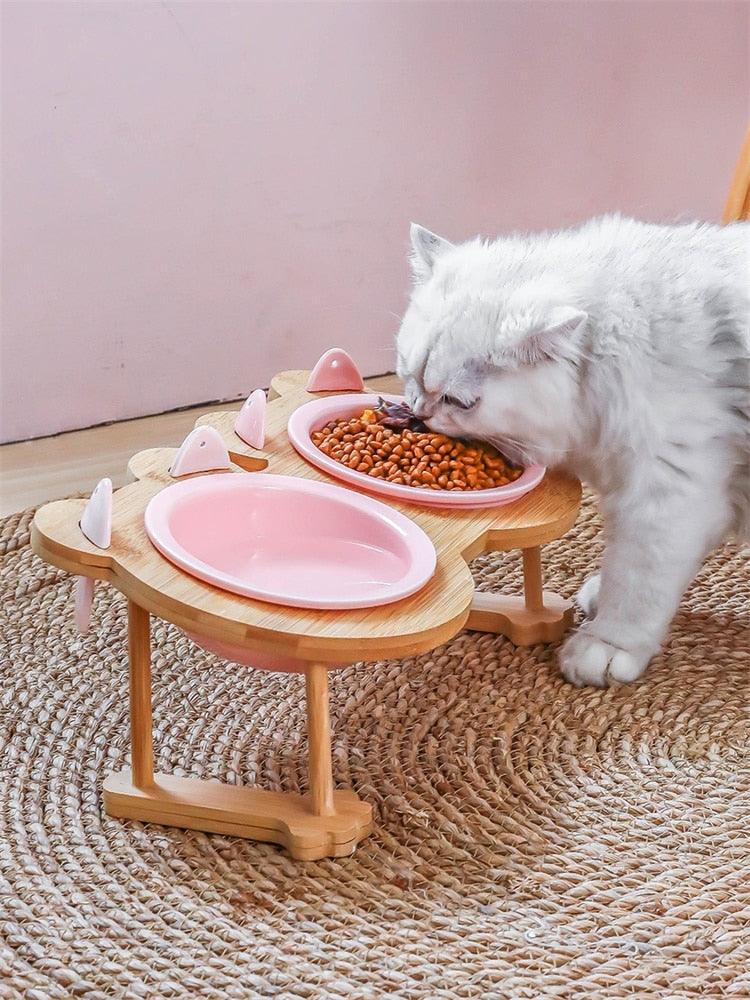 Ceramic Pet Bowl with Tilted Base - Trendha