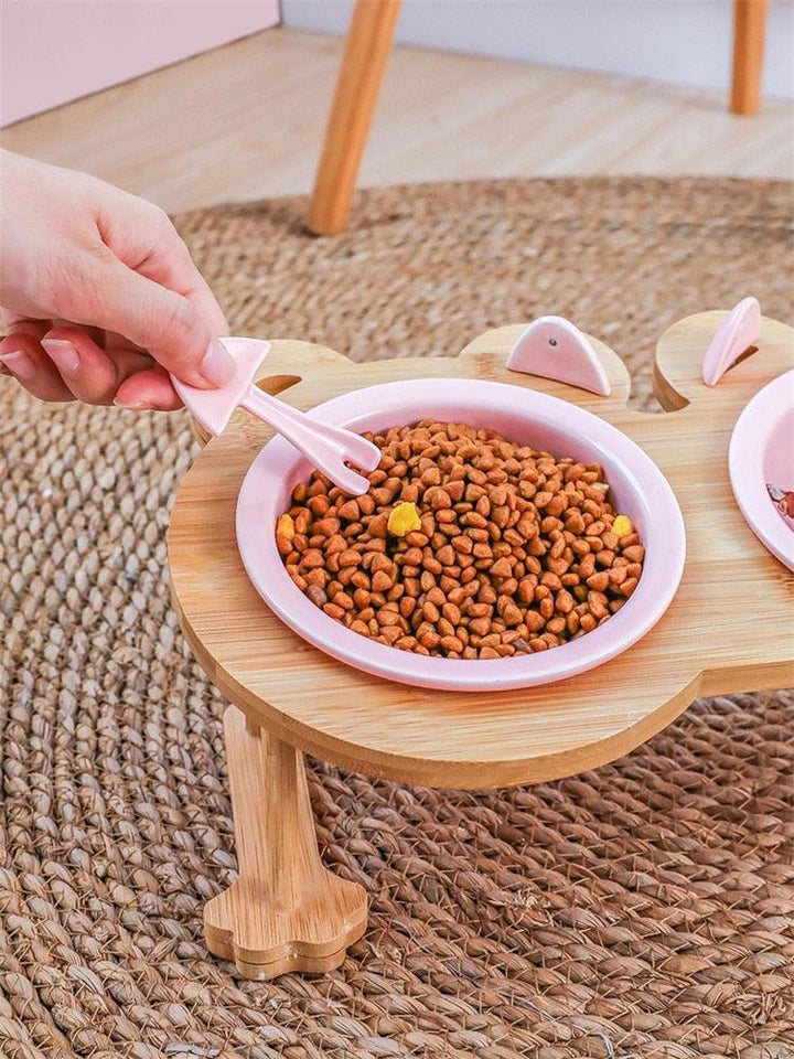 Ceramic Pet Bowl with Tilted Base - Trendha