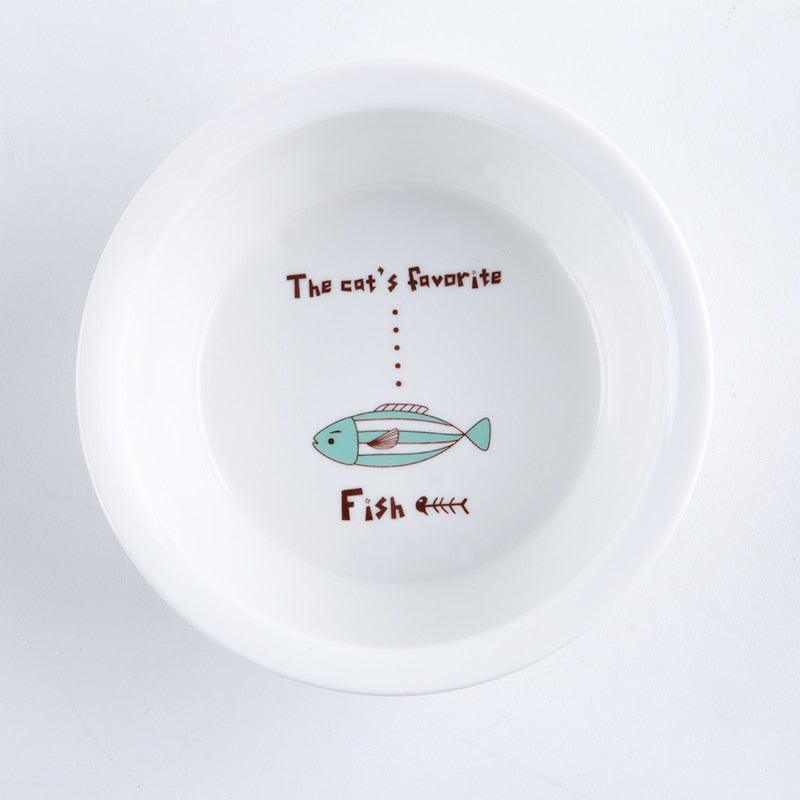 Ceramic Pet Bowl with Tilted Base - Trendha