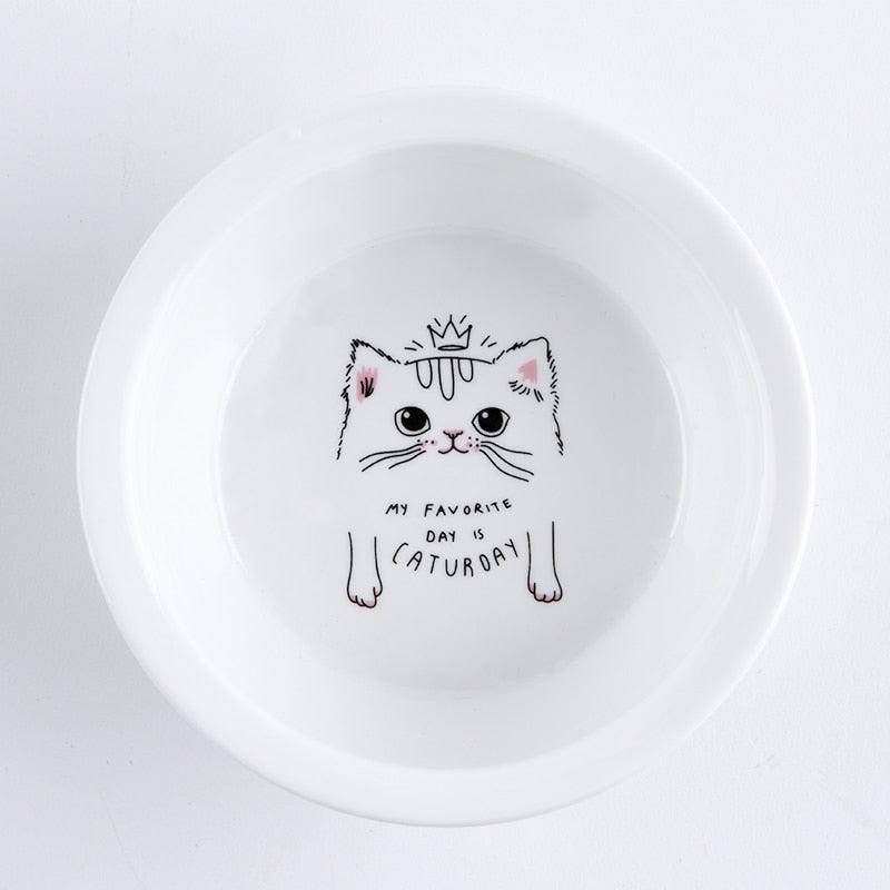 Ceramic Pet Bowl with Tilted Base - Trendha