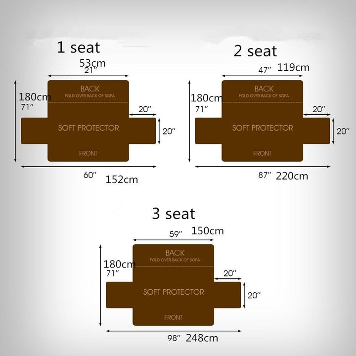 Chocolate Color Sofa Cover - Trendha