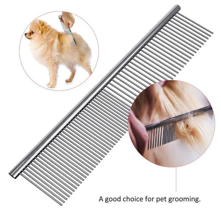 Chrome Plate Pet Grooming Comb - Trendha