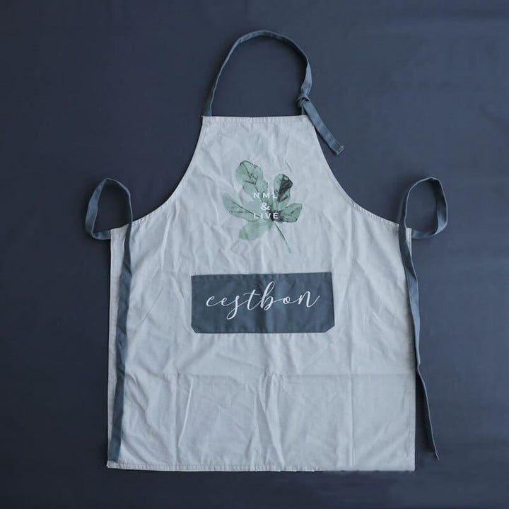 Coconut Leaf Printed Coffee Shop Barista Apron - Trendha