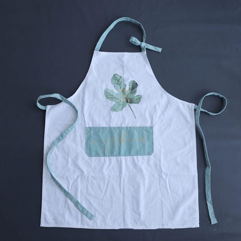 Coconut Leaf Printed Coffee Shop Barista Apron - Trendha