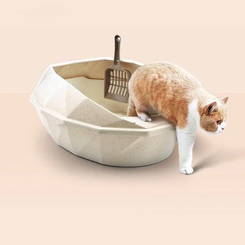 Crystal Shaped Detachable Semi-Enclosed Cat Toilet