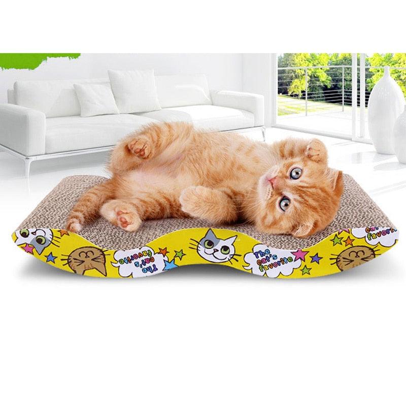 Cute Creatively Designed Wood Cat's Scratcher