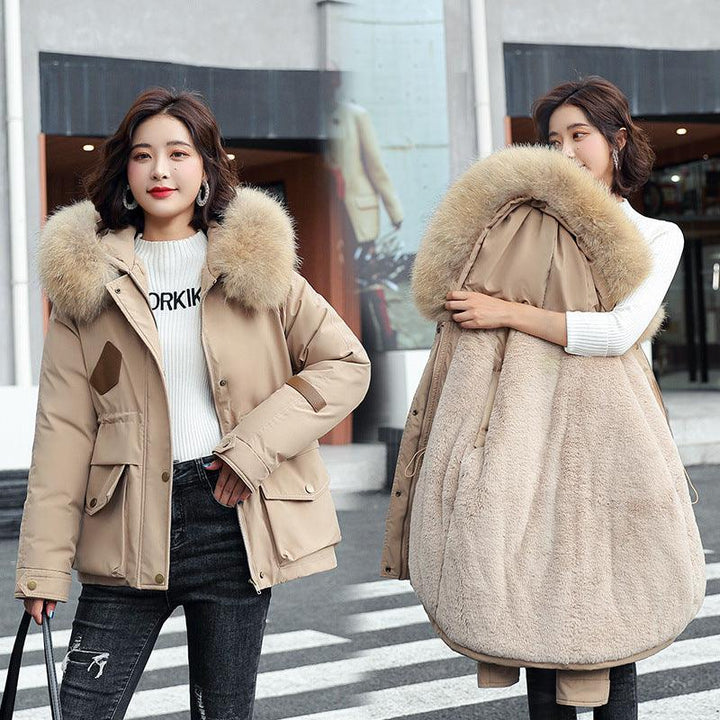 Tooling To Overcome The Thicker Loose Plus Size Women's Cotton-padded Jacket - Trendha