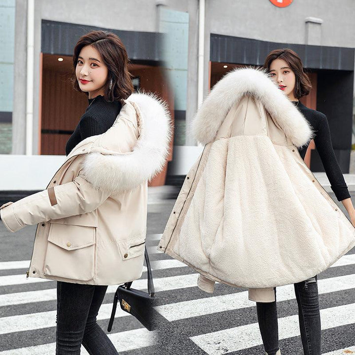 Tooling To Overcome The Thicker Loose Plus Size Women's Cotton-padded Jacket - Trendha