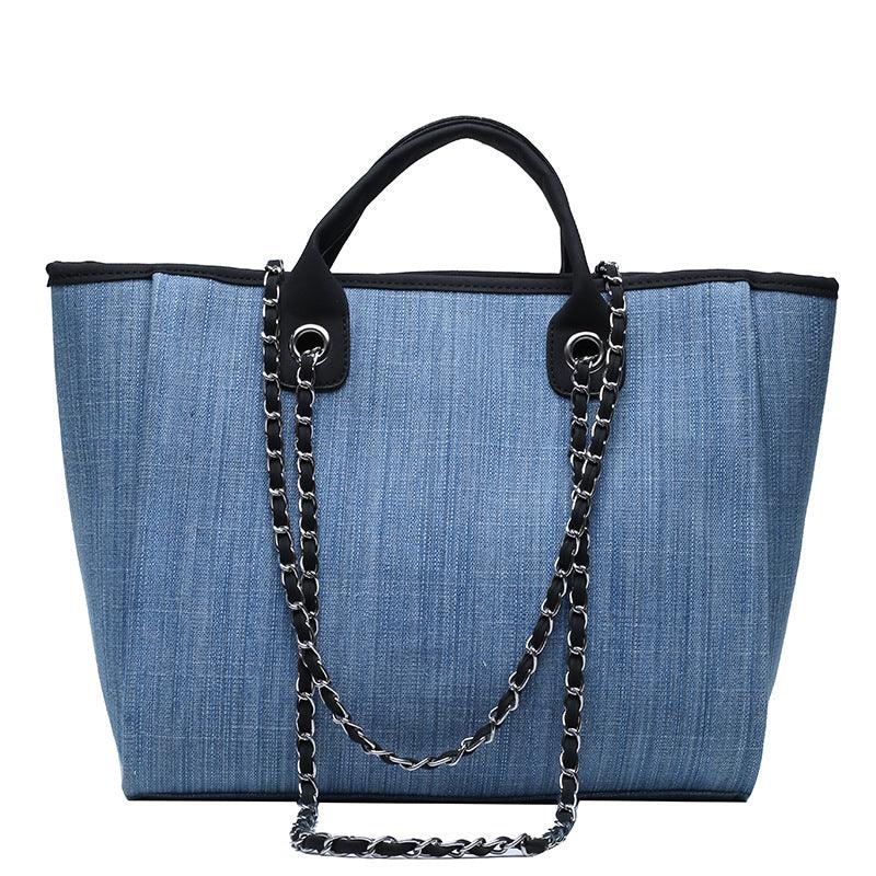 Simple Chain One-shoulder Diagonal Tote Bag - Trendha