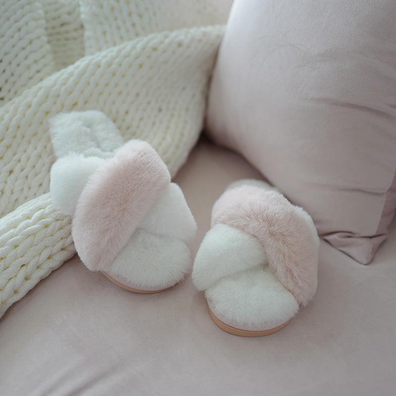 Bunny Fleece Soft Bottom Furry Slippers - Trendha