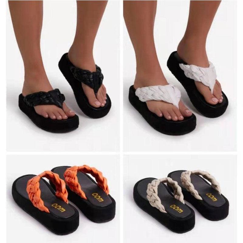 Fashion Ladies Round Toe Flip-flops - Trendha