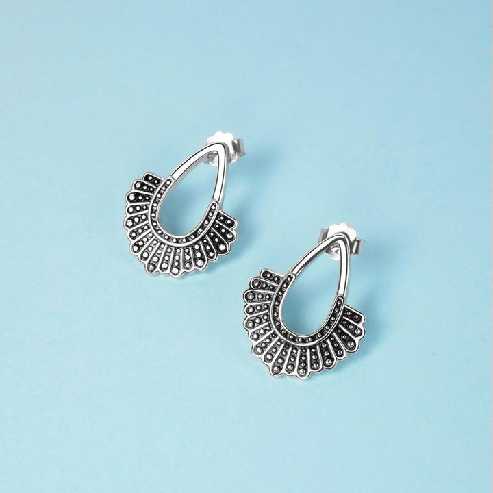 RBG Dissent Collar Earrings 925 Sterling Silver Drop/Stud Earrings RBG Earrings for Women Fan of Ruth Bader Ginsburg - Trendha