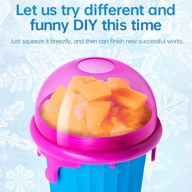 500ml Large Capacity Slushy Cup Summer Squeeze Homemade Juice Water Bottle Quick-Frozen Smoothie Sand Cup Pinch Fast Cooling Magic Ice Cream Slushy Maker Beker Kitchen Gadgets - Trendha