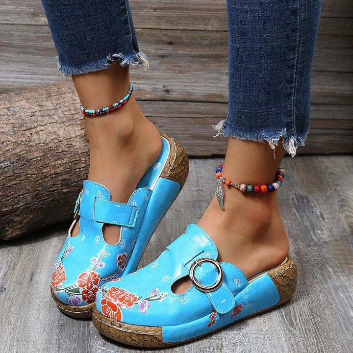 Ethnic Style Plum Blossom Totem Sandals And Slippers - Trendha