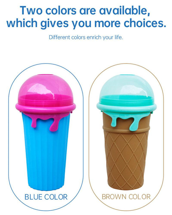 500ml Large Capacity Slushy Cup Summer Squeeze Homemade Juice Water Bottle Quick-Frozen Smoothie Sand Cup Pinch Fast Cooling Magic Ice Cream Slushy Maker Beker Kitchen Gadgets - Trendha