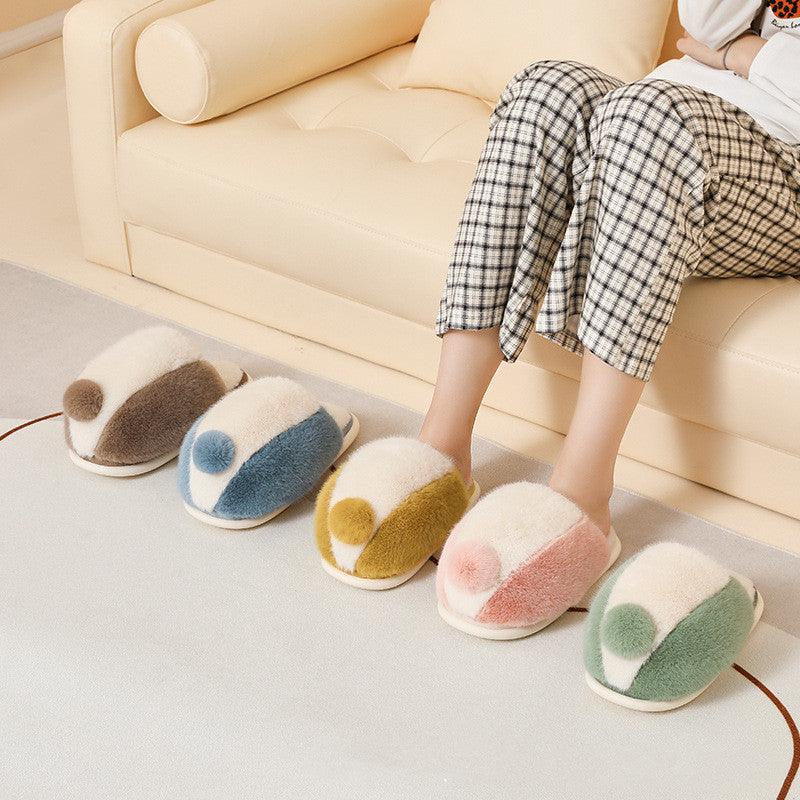 Women's Thick-soled Warm Non-slip Plush Slippers - Trendha