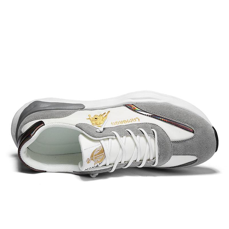 Breathable Cloth Surface Thick Bottom Casual Color Matching Trendy Men's Shoes - Trendha