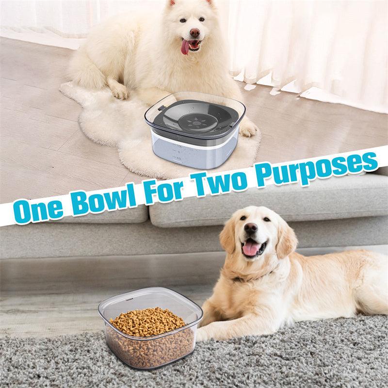 70oz Dog Water Bowl Large Capacity Spill Proof Dog Bowl Transparent 2L Visible Water Level Slow Drinking Bowl For Dogs And Cats Pet Products - Trendha