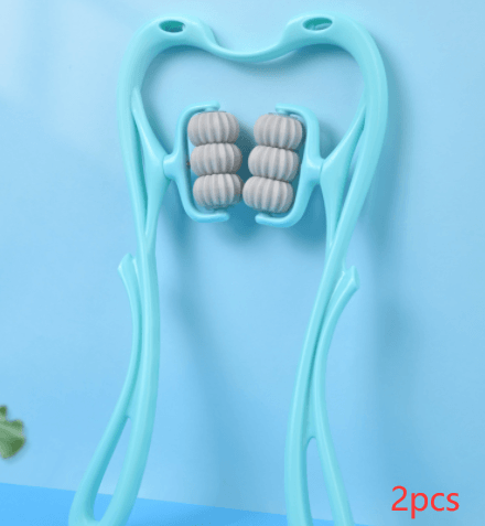 Multifunctional Manual Six-wheel Neck Massager Massage Relieve Roller Massage Tool - Trendha