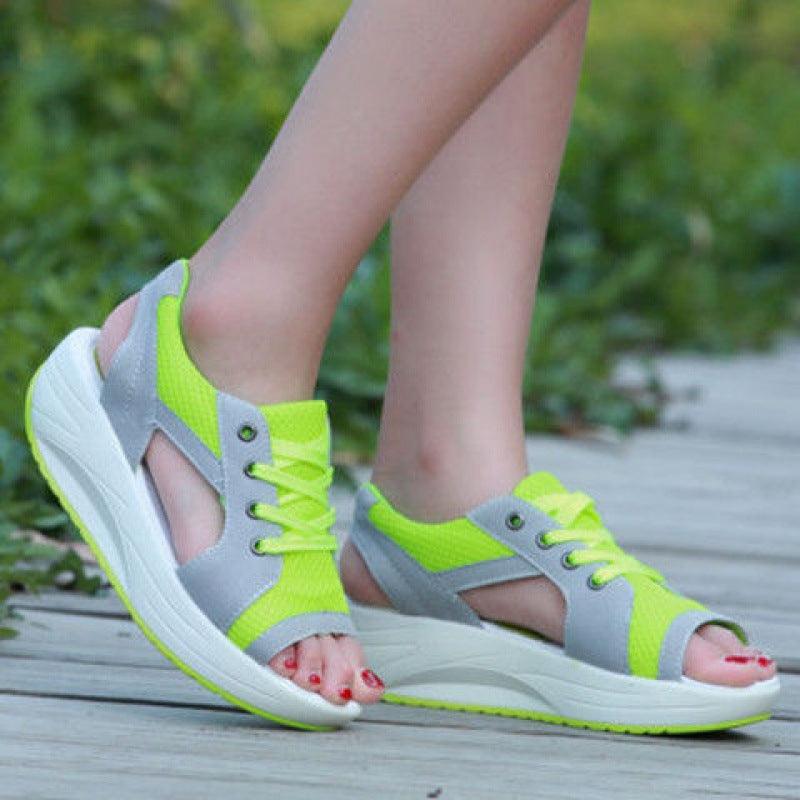 Korean Version Of The New Thick-soled Beach Rocking Bottom Women's Sandals - Trendha