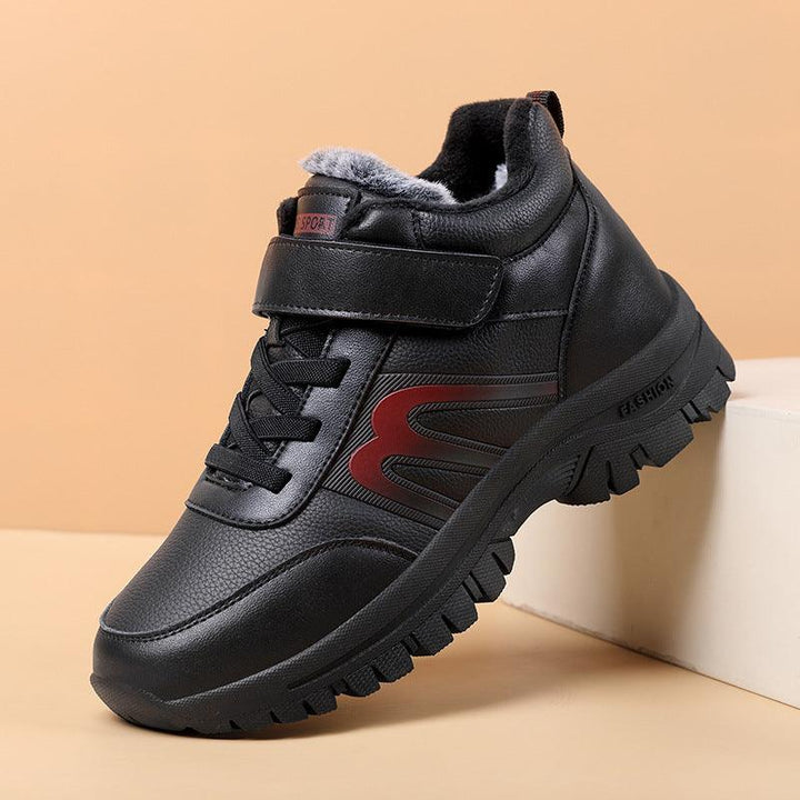 Men's Velvet Warm Waterproof Leather Shoes For The Elderly - Trendha