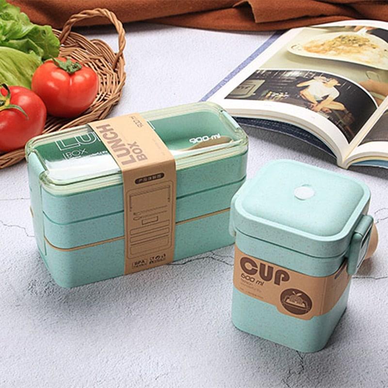Wheat Straw Lunch Boxes and Soup Cups