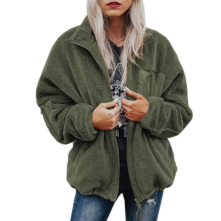 Women's Winter Long-sleeved Plush Loose Warm Cardigan - Trendha