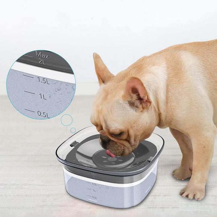 70oz Dog Water Bowl Large Capacity Spill Proof Dog Bowl Transparent 2L Visible Water Level Slow Drinking Bowl For Dogs And Cats Pet Products - Trendha