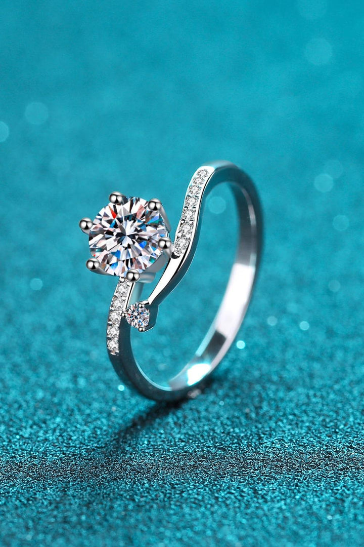 On My Mind 925 Sterling Silver Moissanite Ring - Trendha