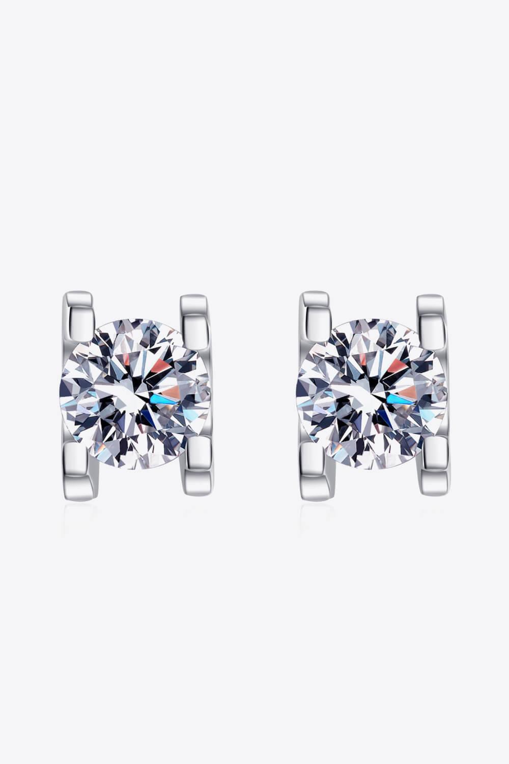 Limitless Love 1 Carat Moissanite Stud Earrings - Trendha