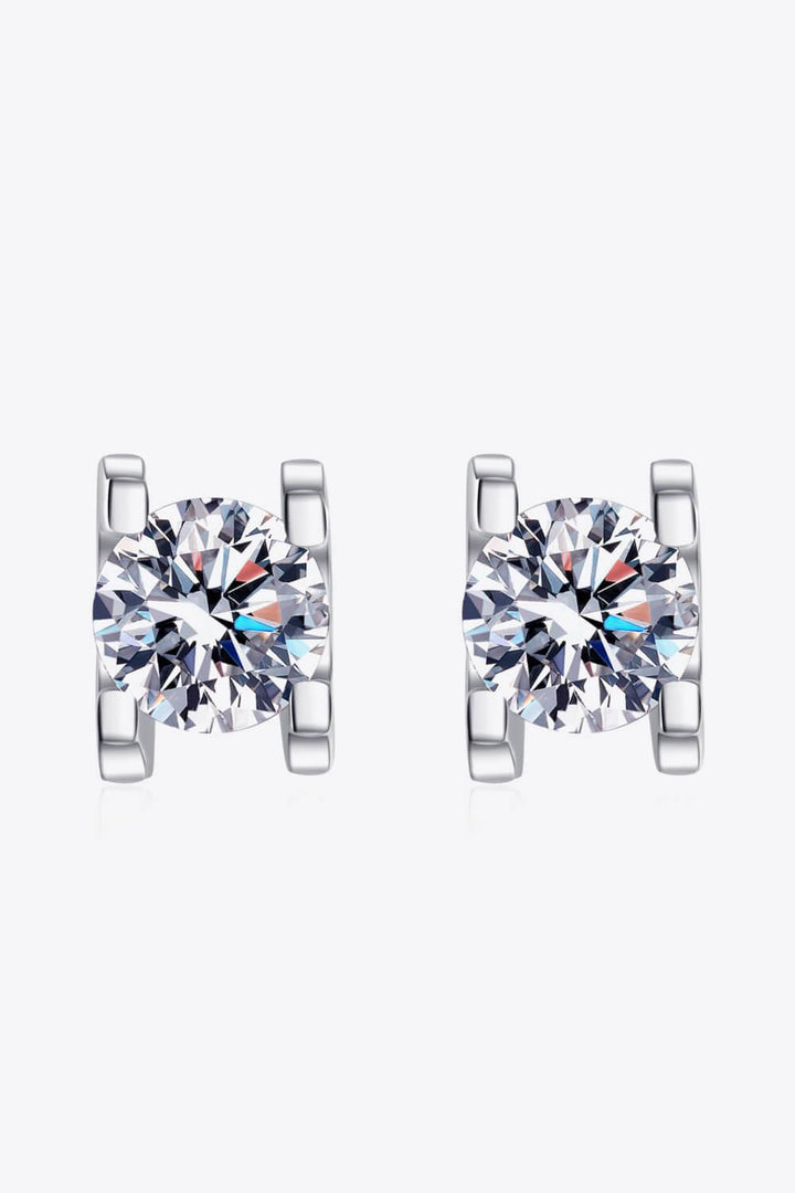 Limitless Love 1 Carat Moissanite Stud Earrings - Trendha