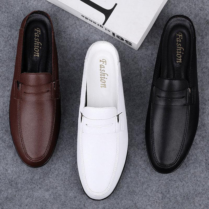 Men's Casual Cowhide Low-cut Peas Shoes - Trendha