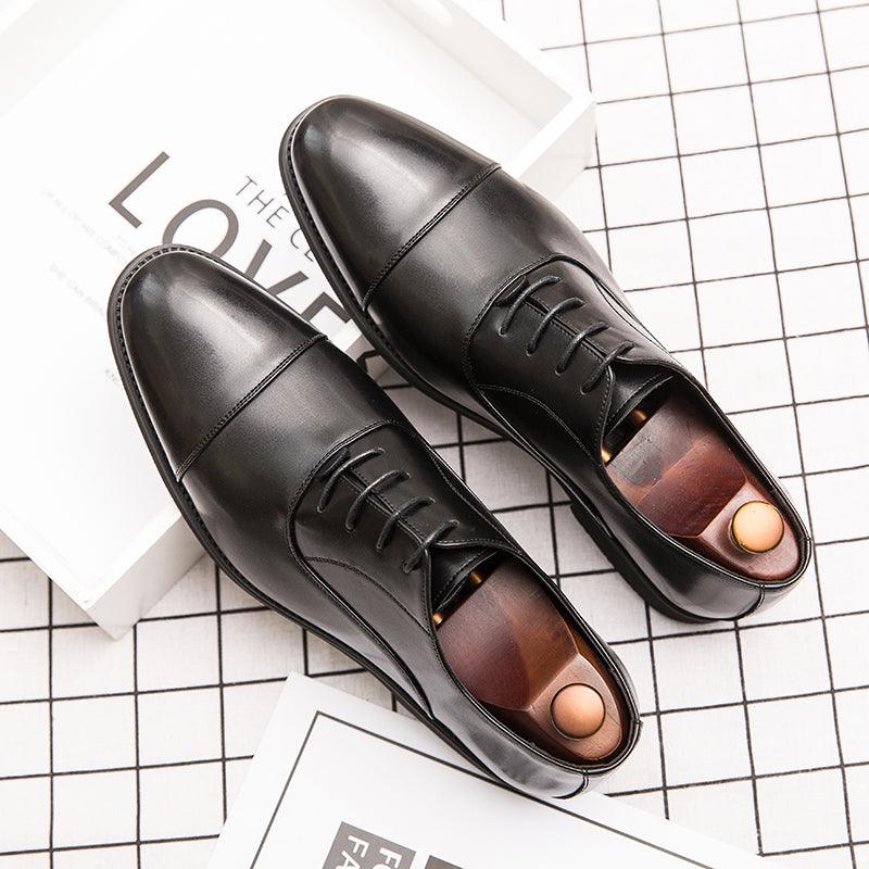 British Style Three-joint Men's Pointed Toe Shoes - Trendha