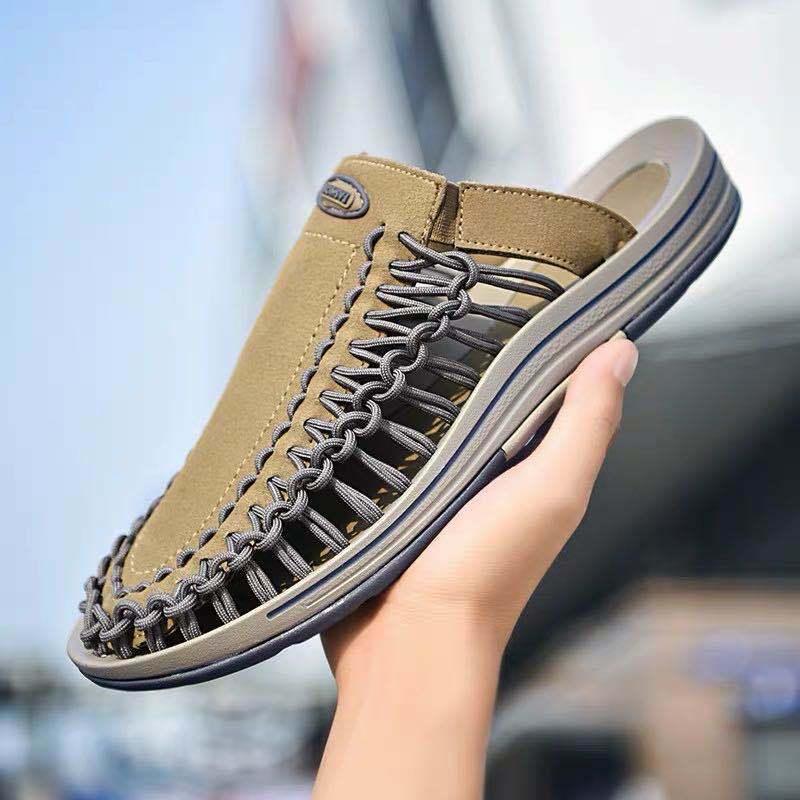 Fashion Simple Men's Woven Sandals And Slippers - Trendha