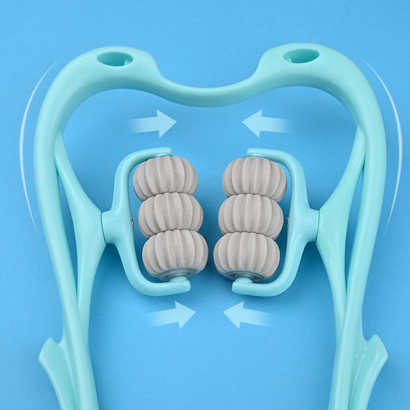 Multifunctional Manual Six-wheel Neck Massager Massage Relieve Roller Massage Tool - Trendha