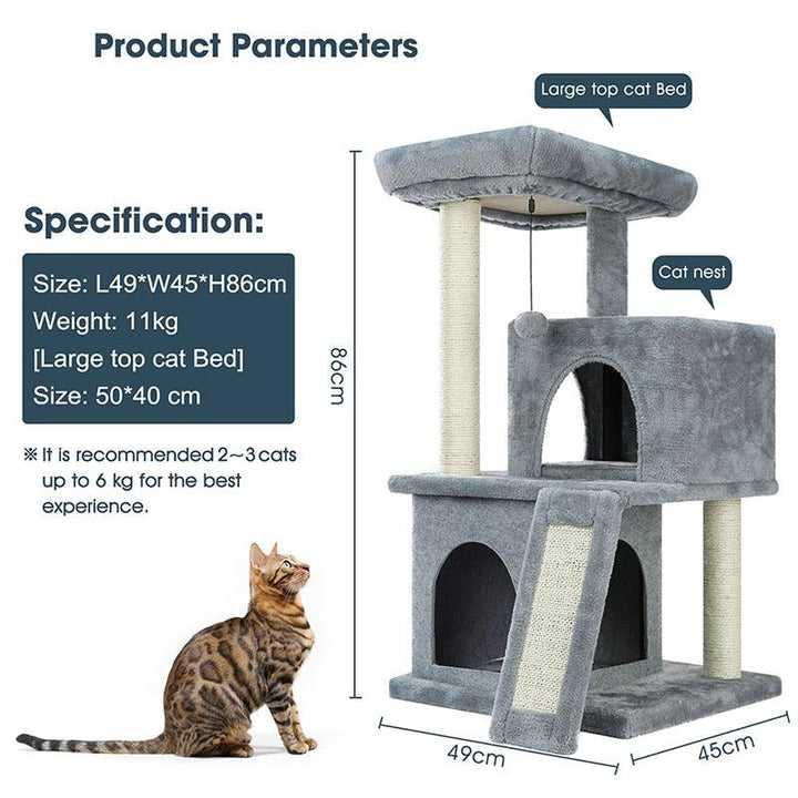 Happy Cat Tree House with Ladder - Trendha