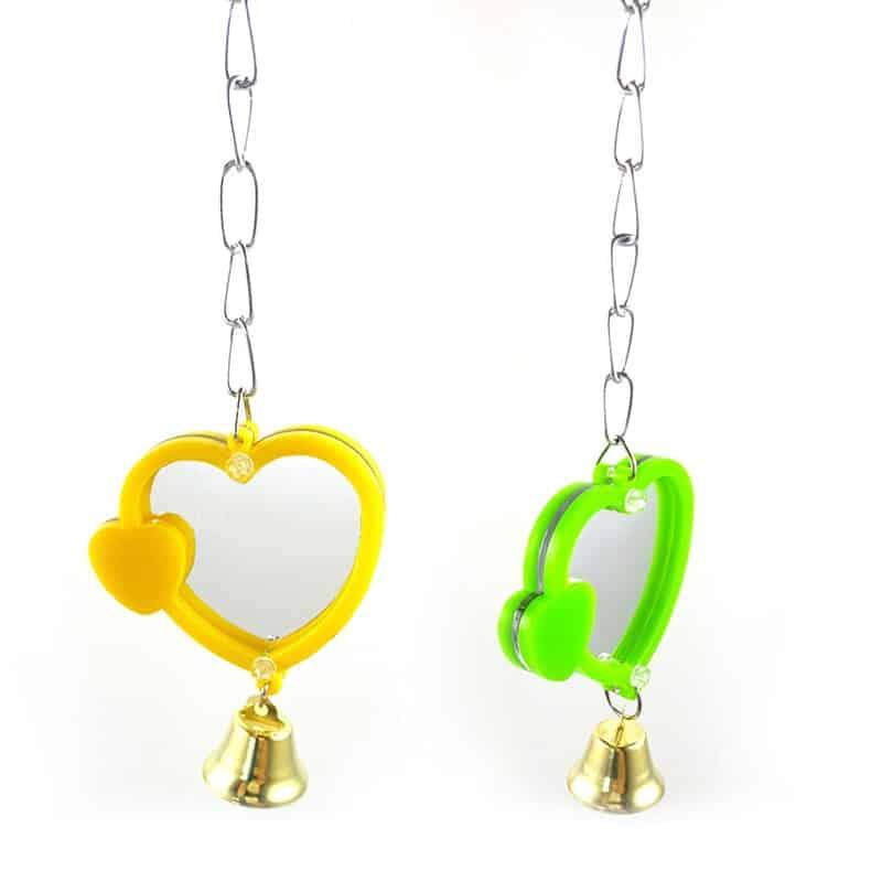 Heart Shaped Mirror for Birds - Trendha